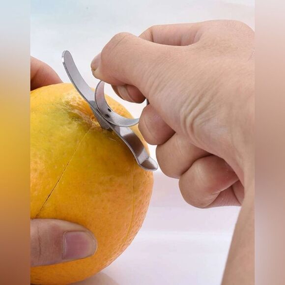 1pc Stainless Steel Orange Peeler, Simple Vegetable/ fruits Peeler - Picture 3 of 6
